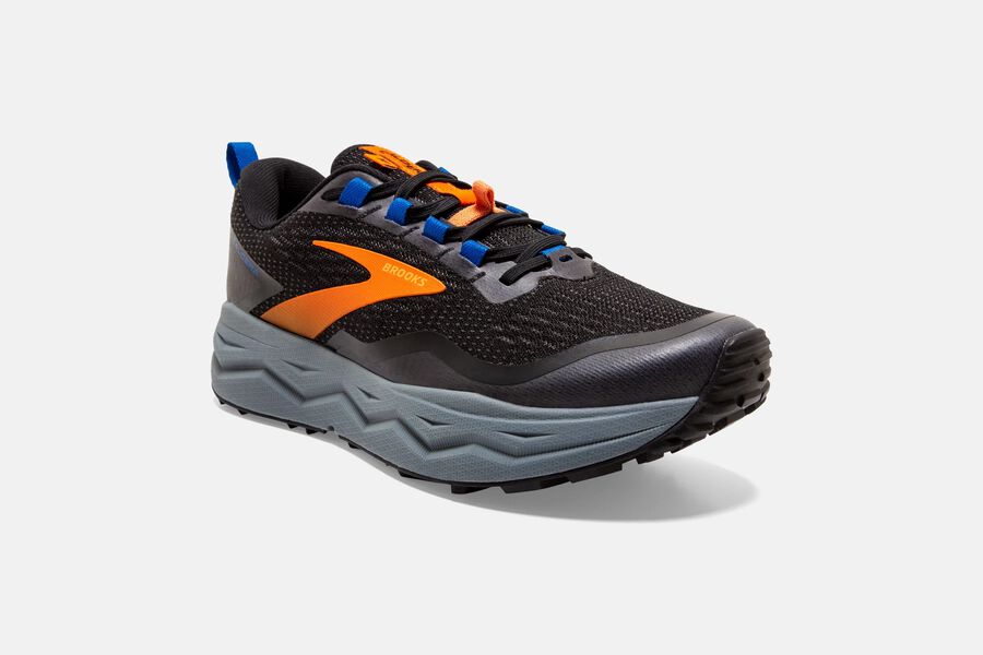 Brooks Israel Caldera 5 Trail Running Shoes Mens - Black/Orange - SBR-918653